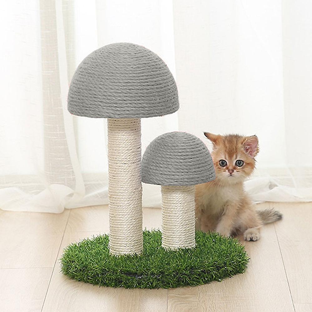 Cat mushroom scratching post made of sisal.