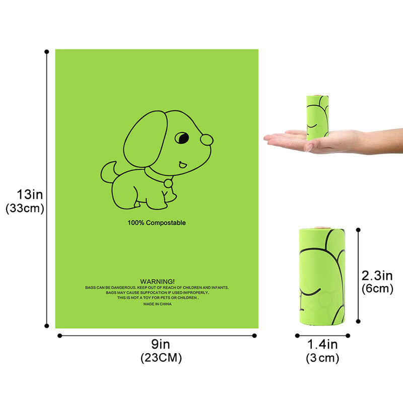120 poop bags with dispenser.