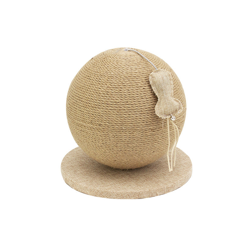 Cat mushroom sisal scratching post with bed.