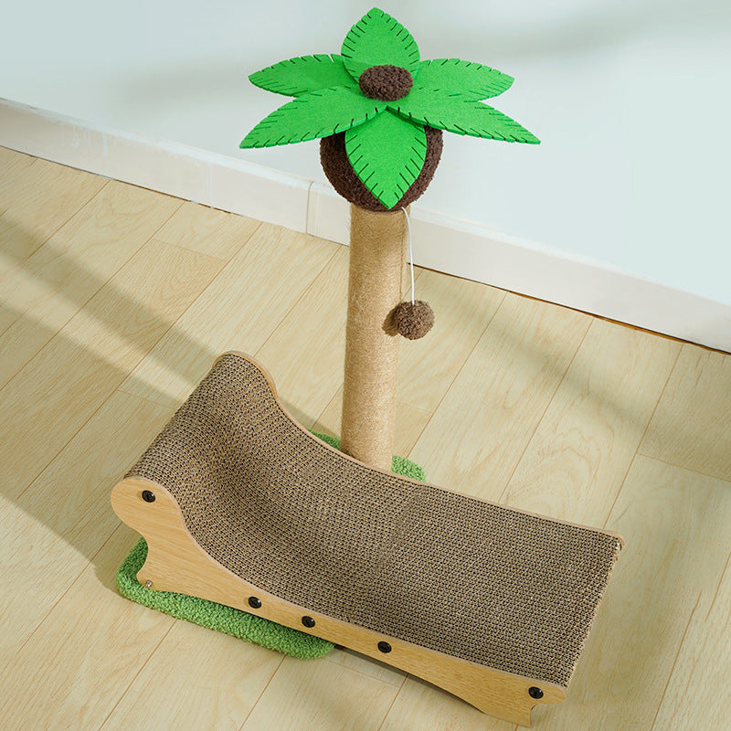 Cat palm scratching post with sun lounger.