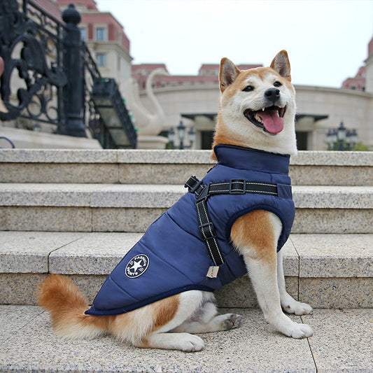 Waterproof winter dog jacket.
