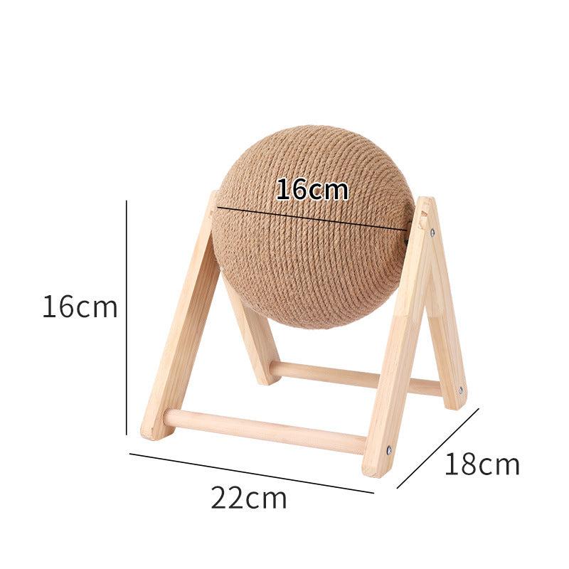 Cat scratching ball made of sisal.