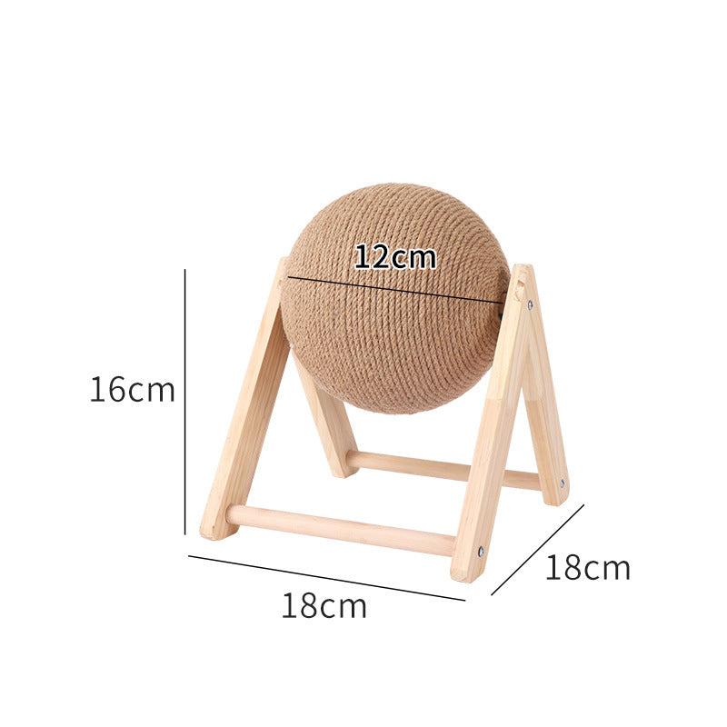 Cat scratching ball made of sisal.