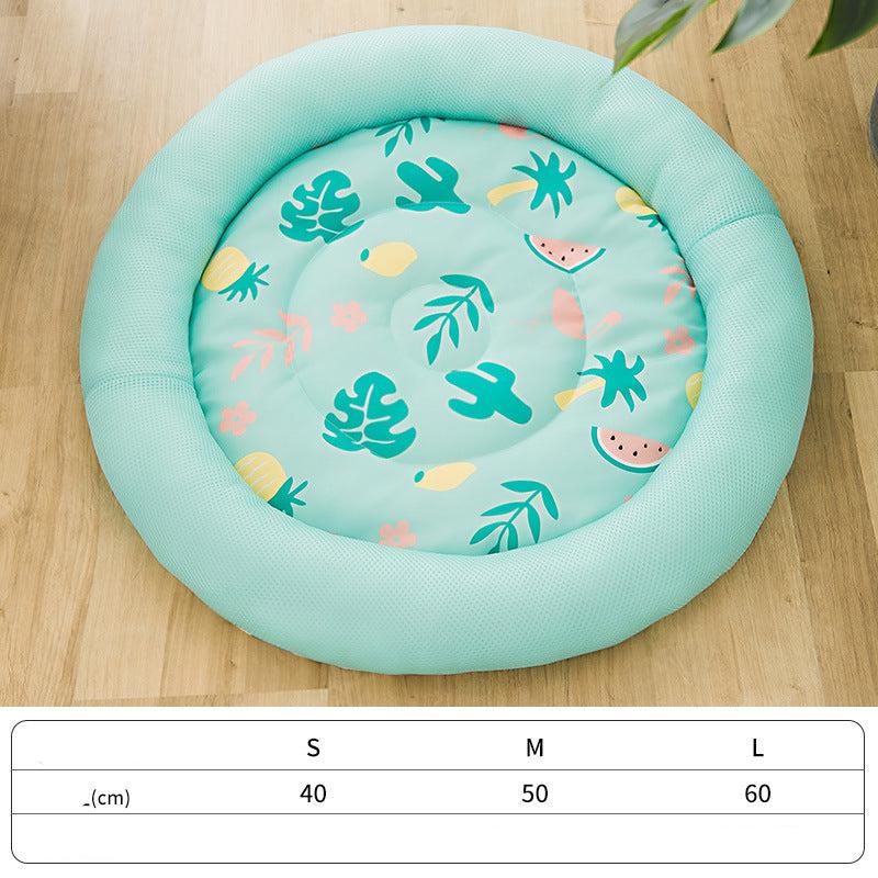 Breathable cartoon cooling mat for pets.