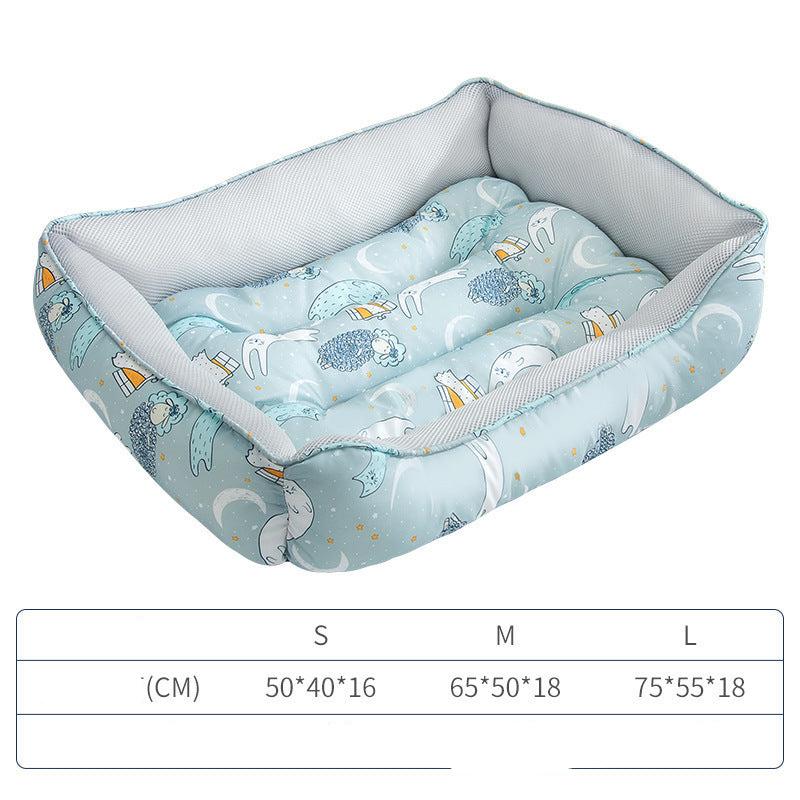 Breathable cartoon cooling mat for pets.