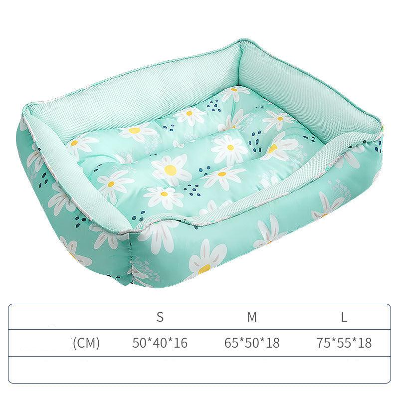 Breathable cartoon cooling mat for pets.