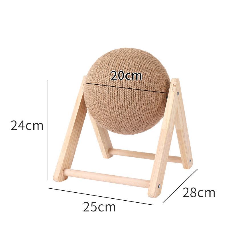 Cat scratching ball made of sisal.