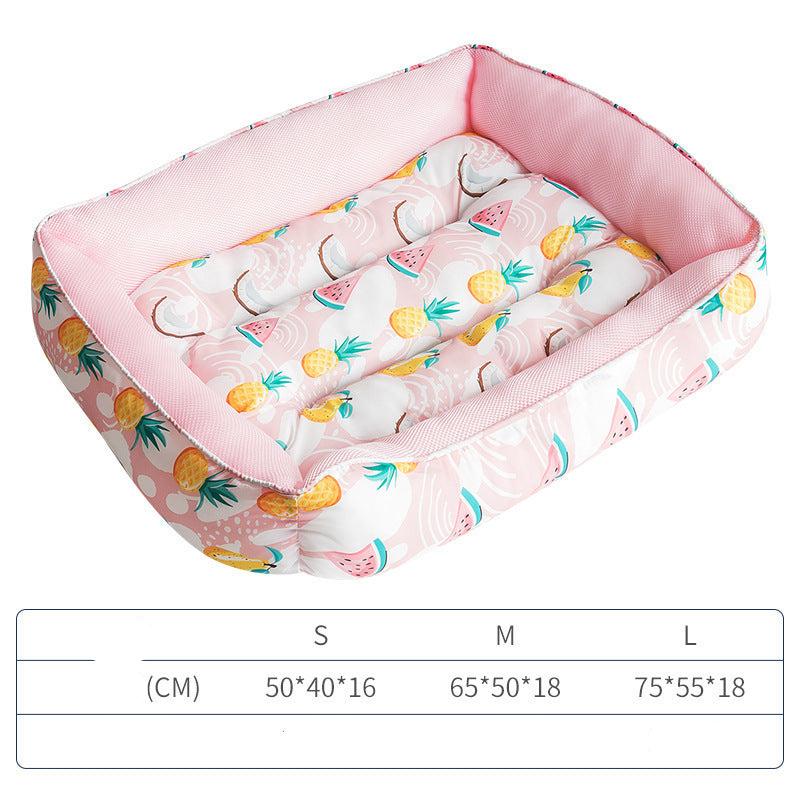Breathable cartoon cooling mat for pets.
