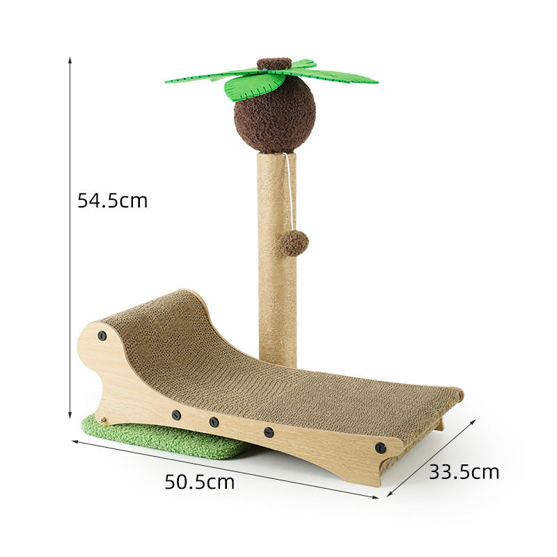 Cat palm scratching post with sun lounger.
