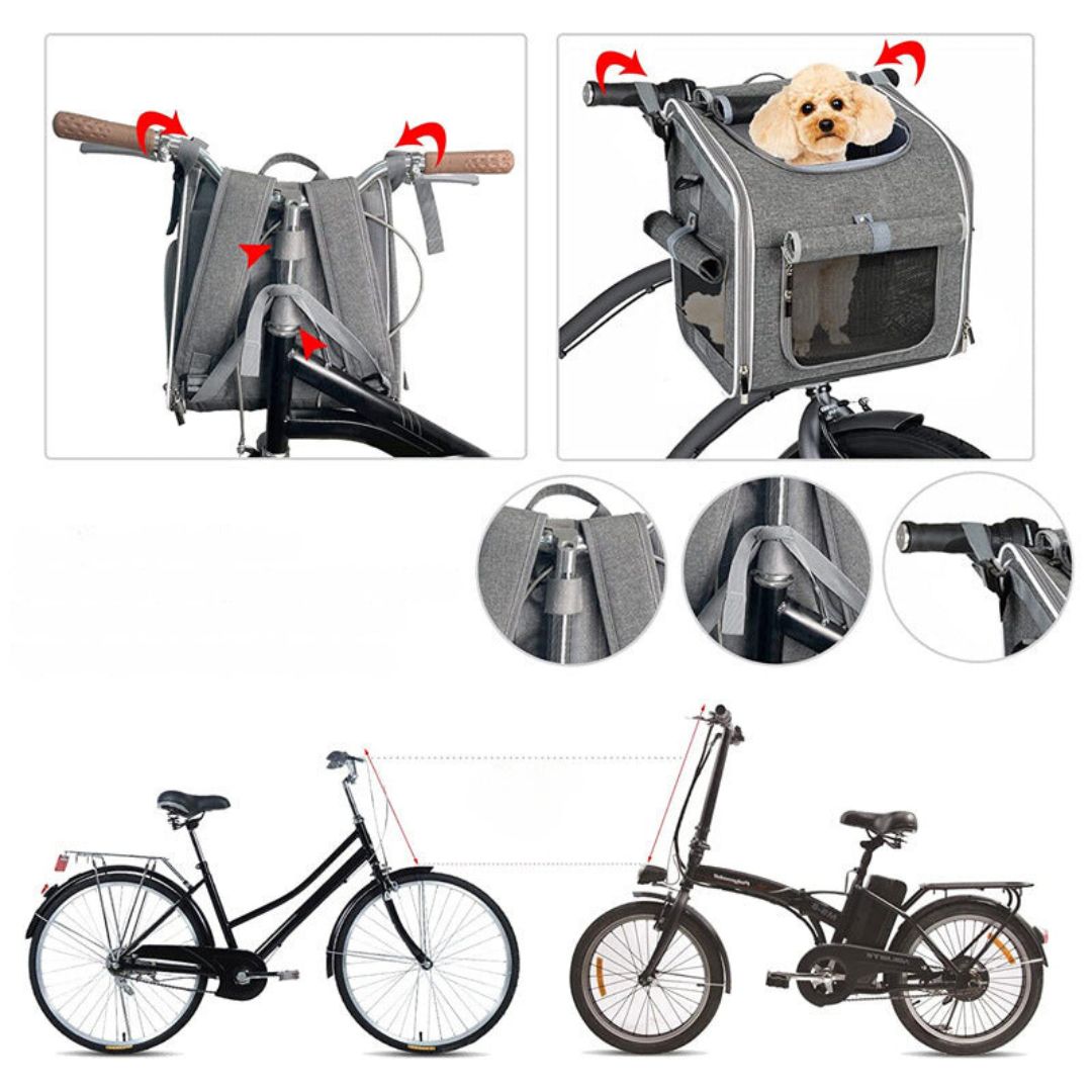 3in1 dog transport bag for bicycles.