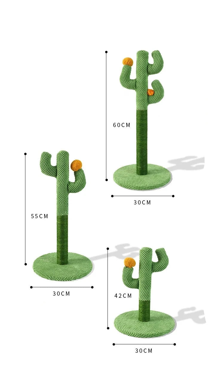 Cat cactus scratching post made of sisal.