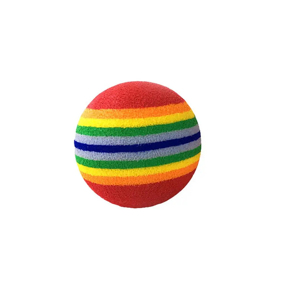 12 Pcs Colorful Rainbow Foam Balls for Dog Training and Fun.