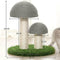 Cat mushroom scratching post made of sisal