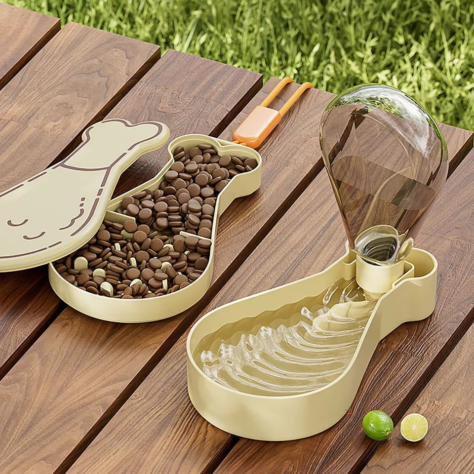 2in1 feeding station for on the go in chicken leg look.